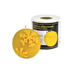 Forma silikonowa kula z płatkiem śniegu – Wys. 7cm
