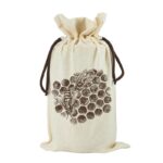 Woreczek ekologiczny biały 900ml – Pszczoła na plastrze