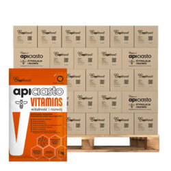 Ciasto dla pszczół Apiciasto Vitamins 1kg x 800szt., paleta