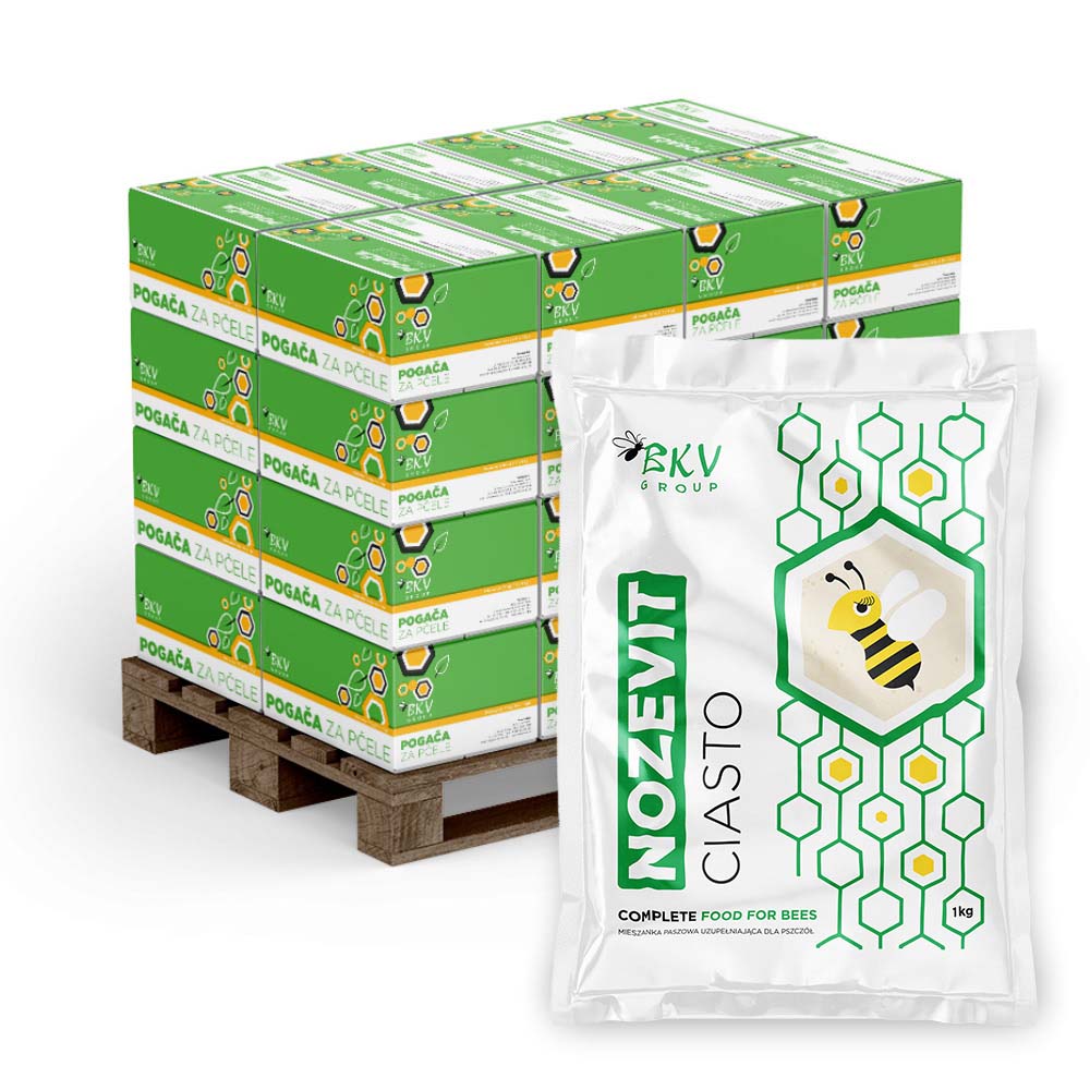 paleta bkv nozevit 810 Ciasto dla pszczół BKV z nozevitem 1kg, paleta - obrazek 1