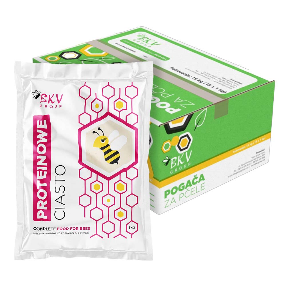 proteinowe Ciasto dla pszczół BKV z proteinami 1kg x 15szt. - obrazek 1