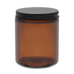 Słoik szklany brązowy 150 ml z czarnym wieczkiem