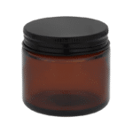 Słoik szklany brązowy 60 ml z czarnym wieczkiem